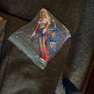 Barbie Superhero Doll with Red and Blue Outfit